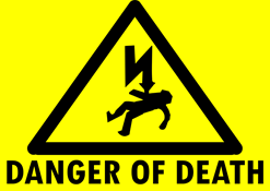 danger of death sign